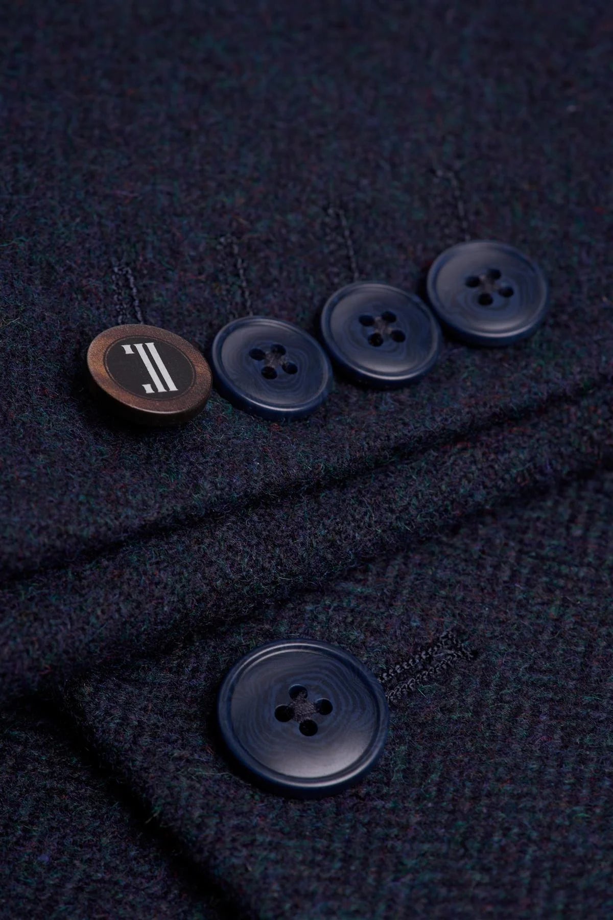 Cavani Thomas Navy Tweed Three Piece Suit
