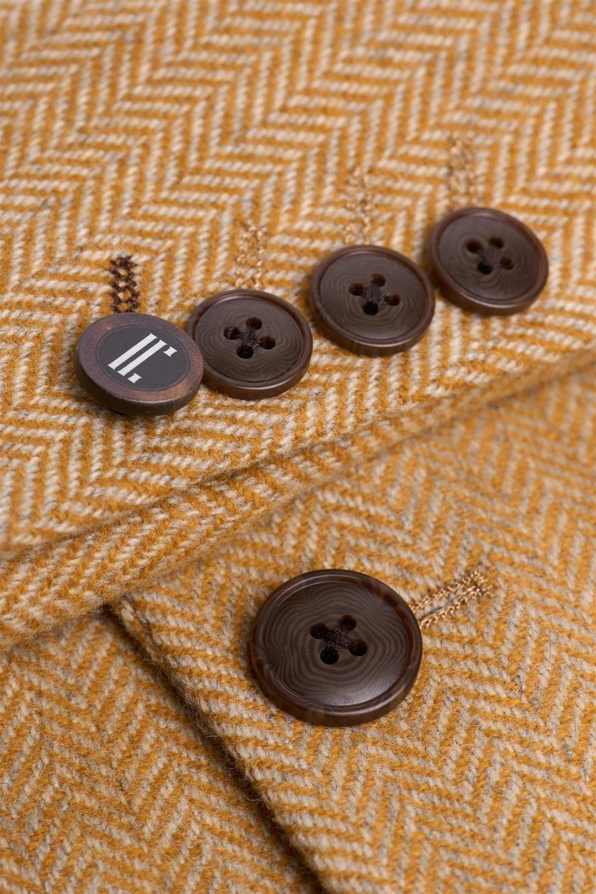 Cavani Thomas Amber Tweed Three Piece Suit