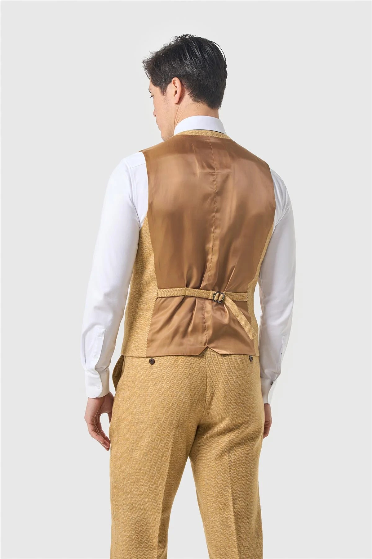 Cavani Thomas Amber Tweed Three Piece Suit