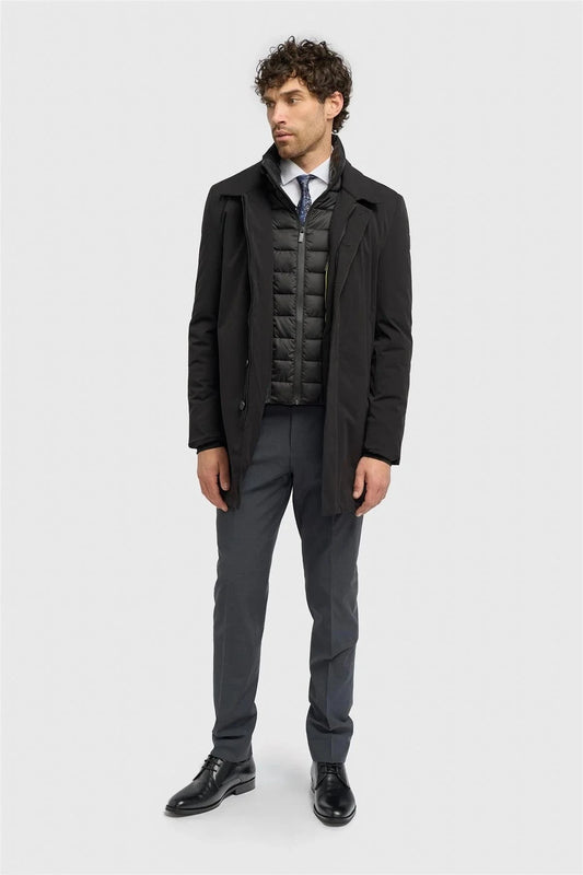 Cavani Heston Black Overcoat