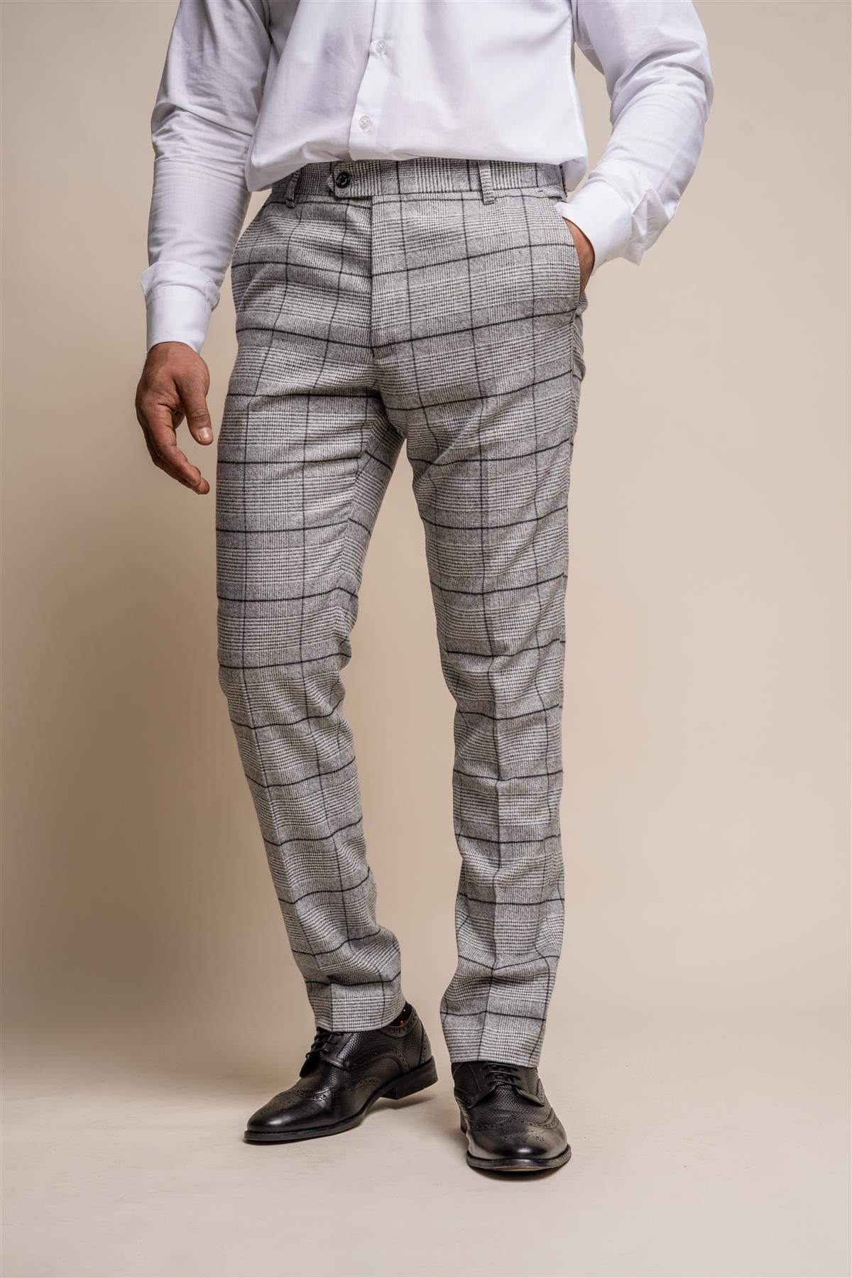 GHOST GREY CHECK 3-PIECE SUIT