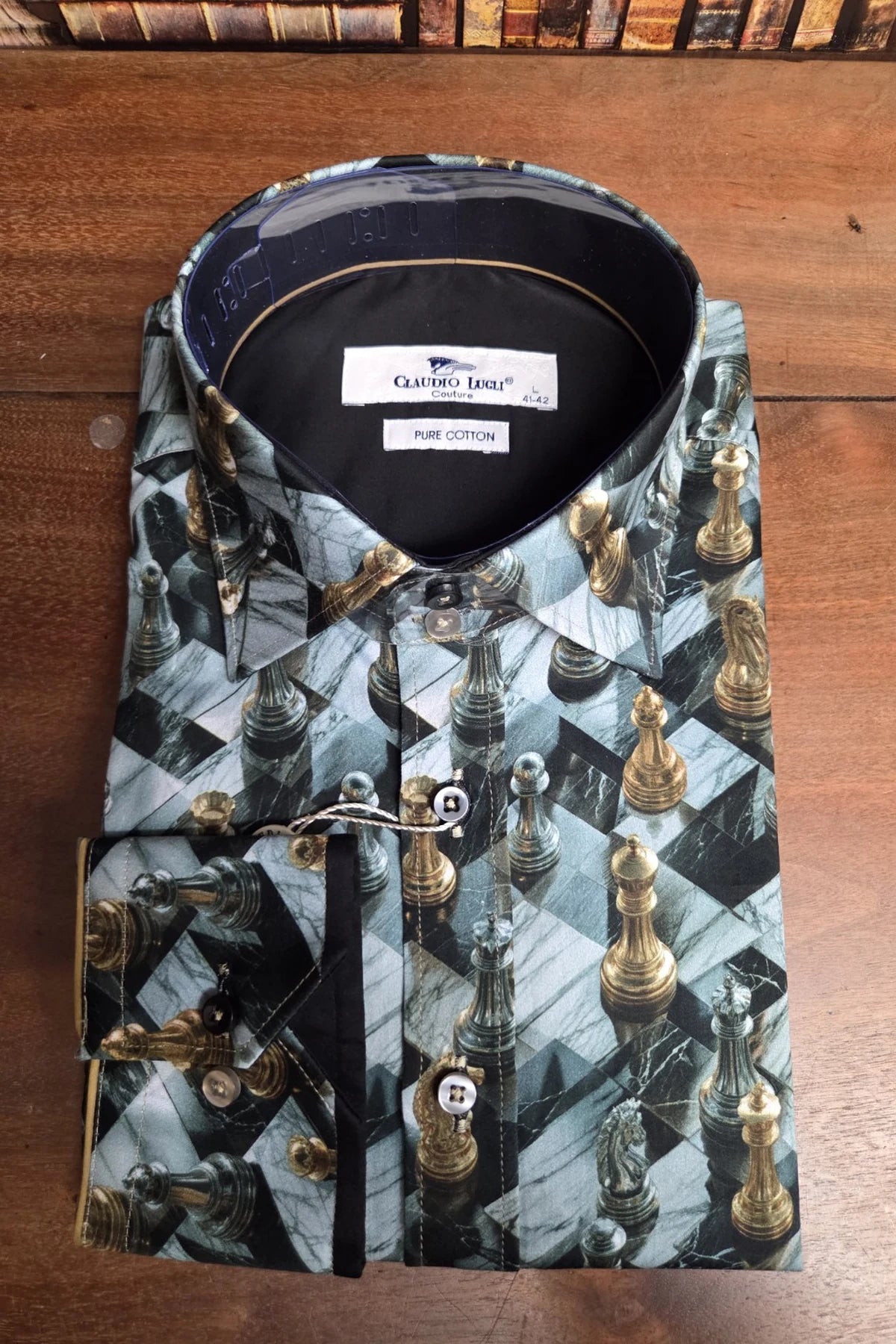 Claudio Lugli Chess Board Print Men's Shirt