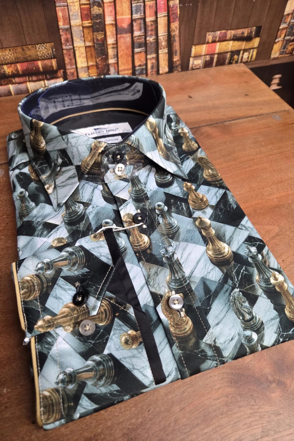 Claudio Lugli Chess Board Print Men's Shirt