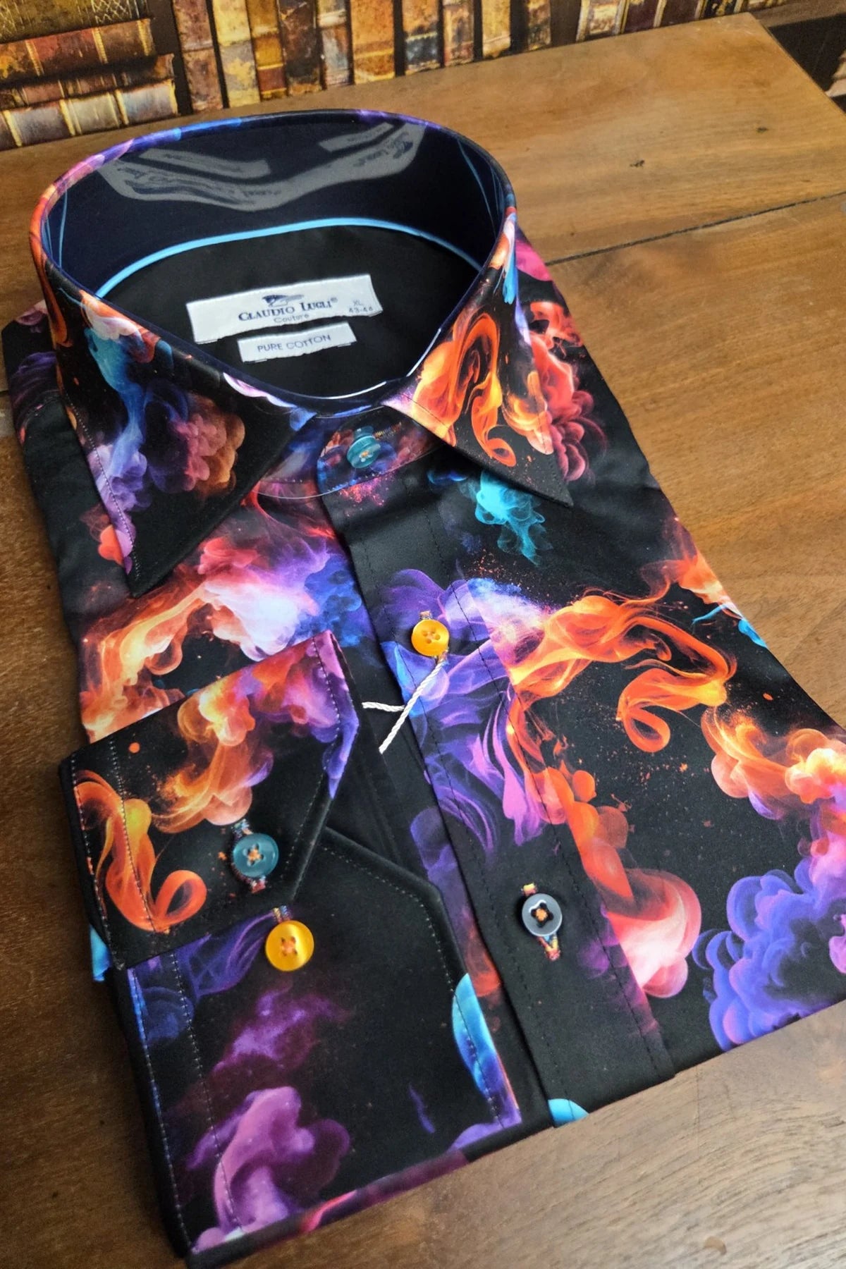 Claudio Lugli Colour Smoke Print Men's Shirt