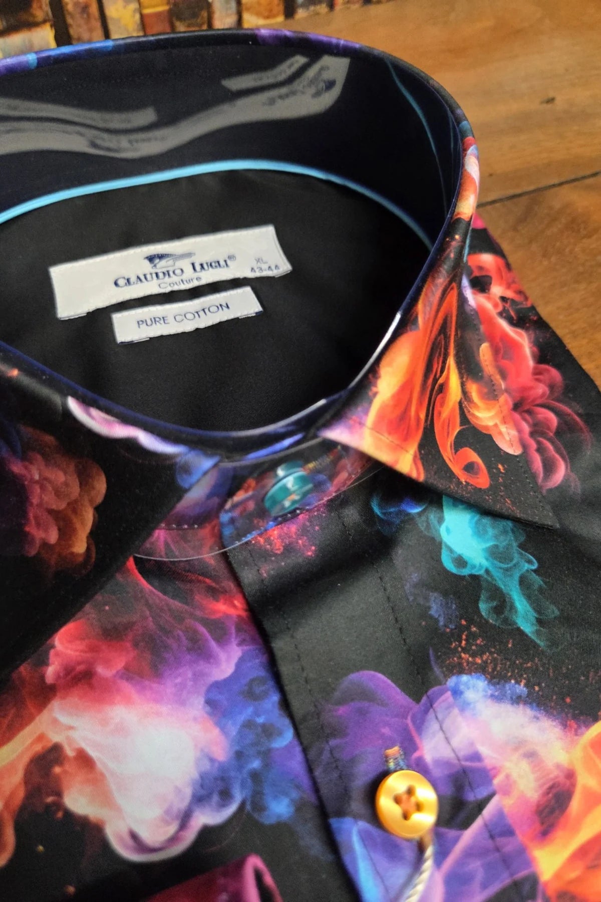 Claudio Lugli Colour Smoke Print Men's Shirt