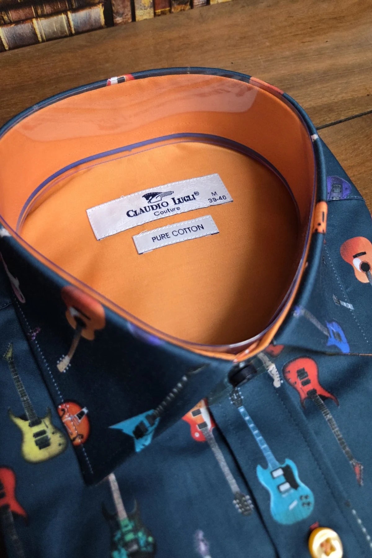 Claudio Lugli Guitar Print Men's Shirt