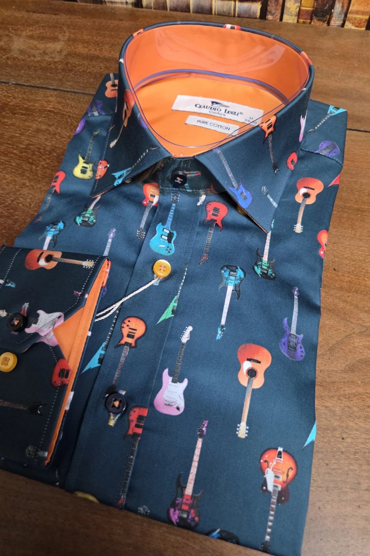 Claudio Lugli Guitar Print Men's Shirt