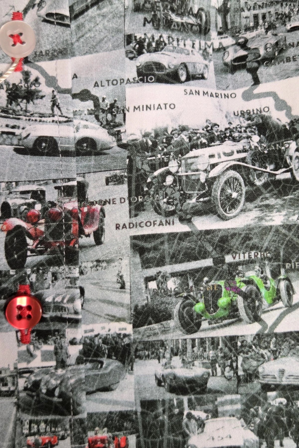 Claudio Lugli Italian Race Cars Print Men's Shirt