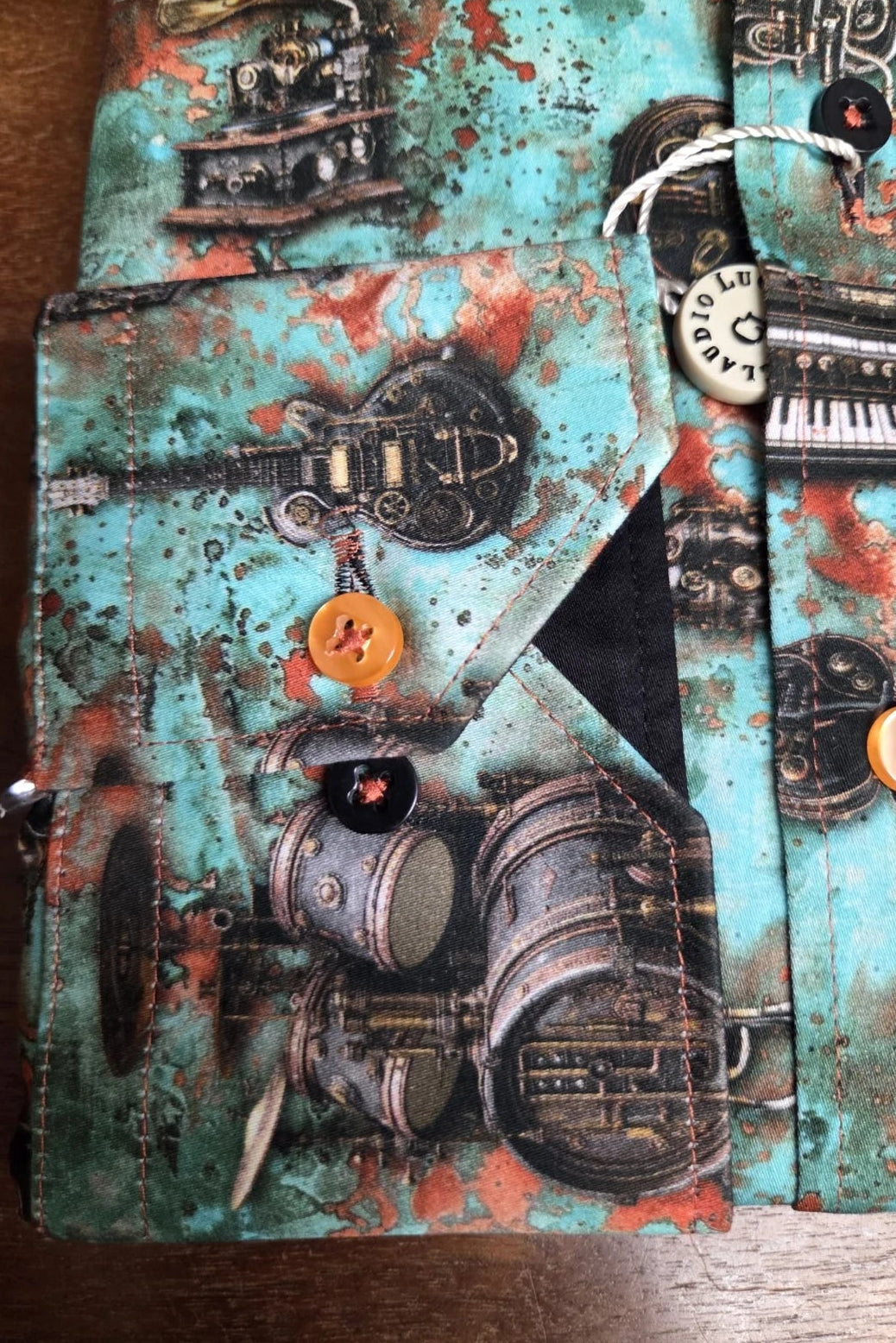 Claudio Lugli Steampunk Instrument Print Men's Shirt