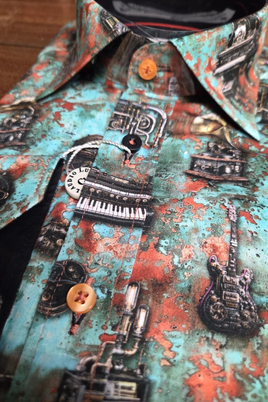 Claudio Lugli Steampunk Instrument Print Men's Shirt