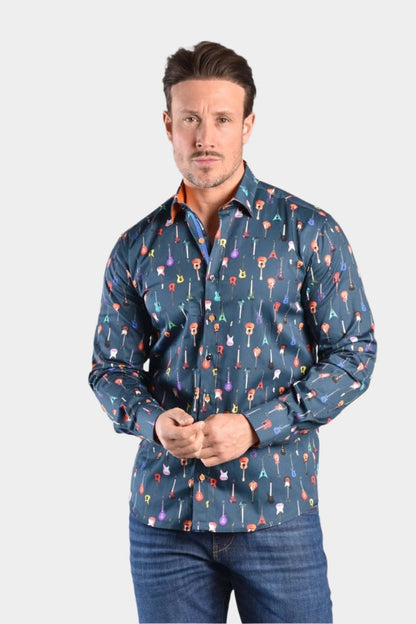 GUITARS PRINT SHIRT