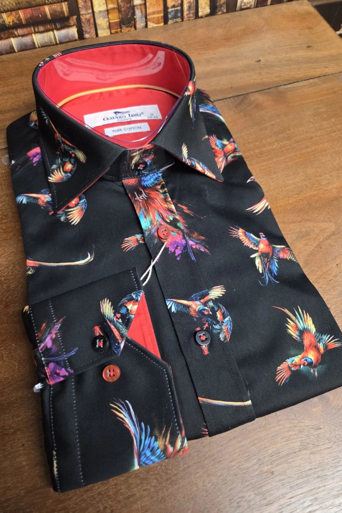 Claudio Lugli Watercolour Pheasant Print Men's Shirt