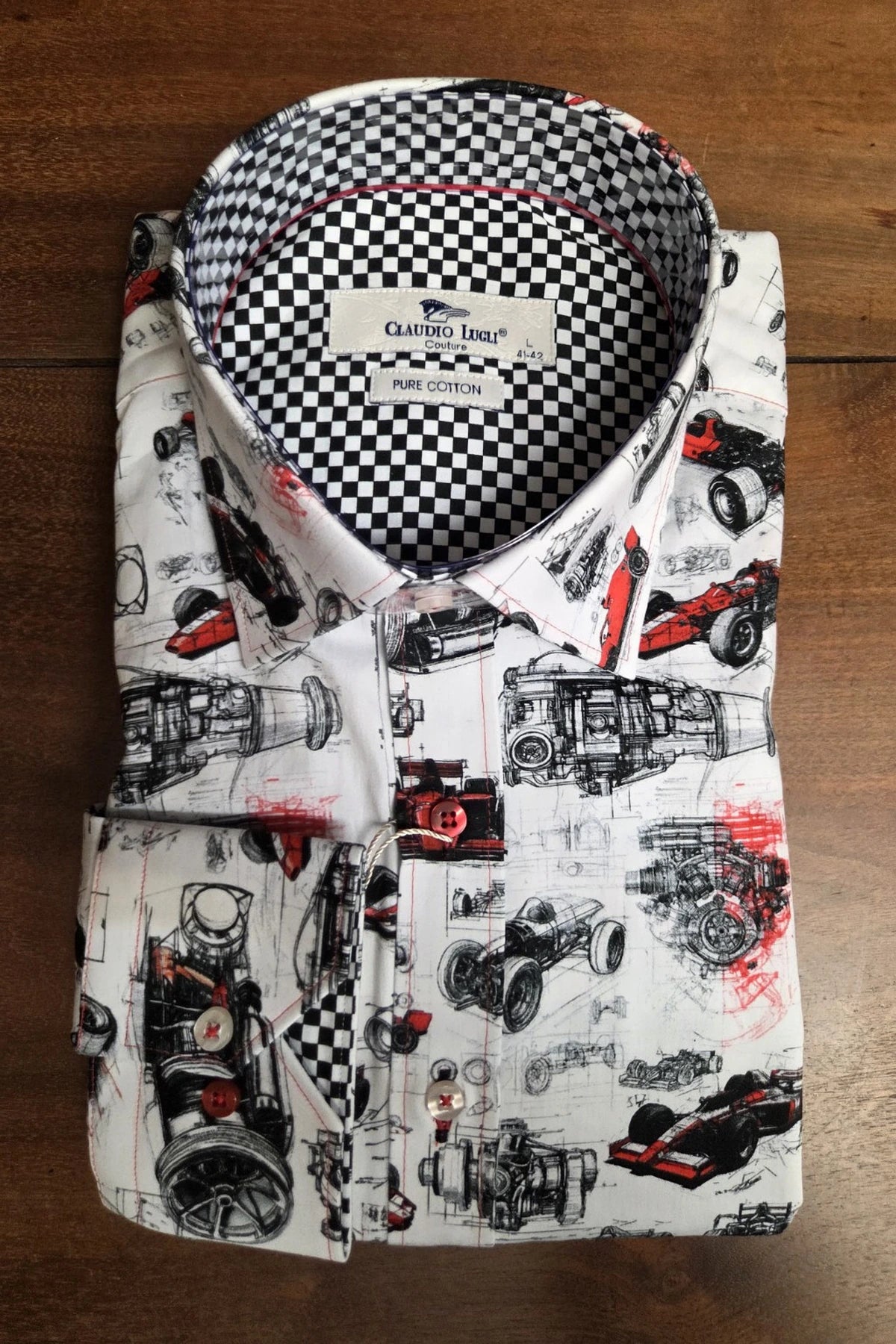 Claudio Lugli Pit Lane F1 Print Men's Shirt