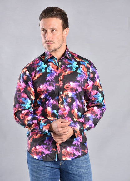 SMOKE MULTI COLOUR PRINT SHIRT