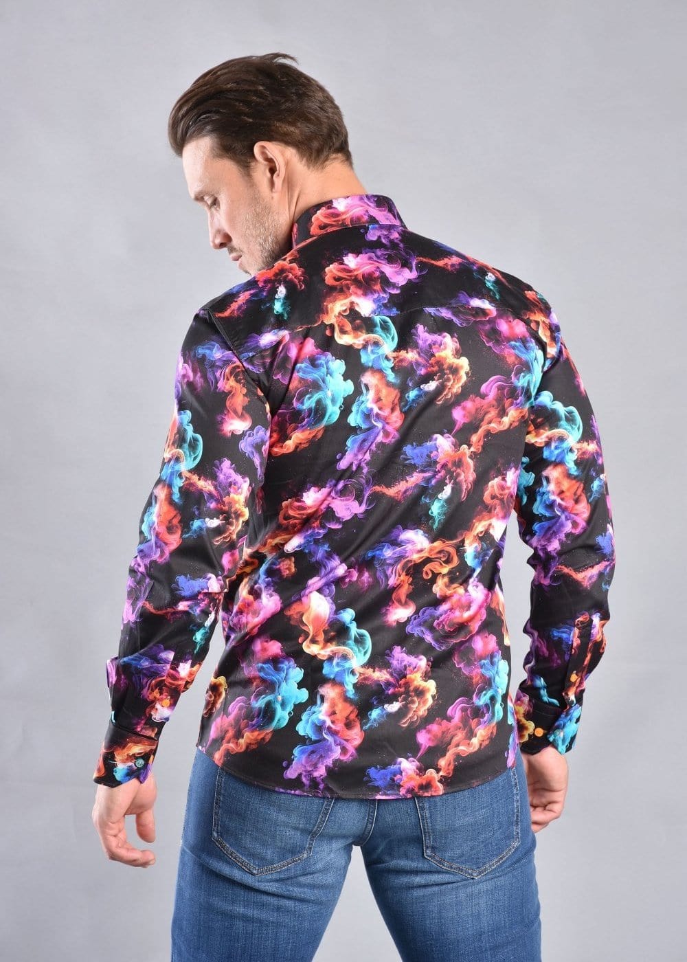 SMOKE MULTI COLOUR PRINT SHIRT