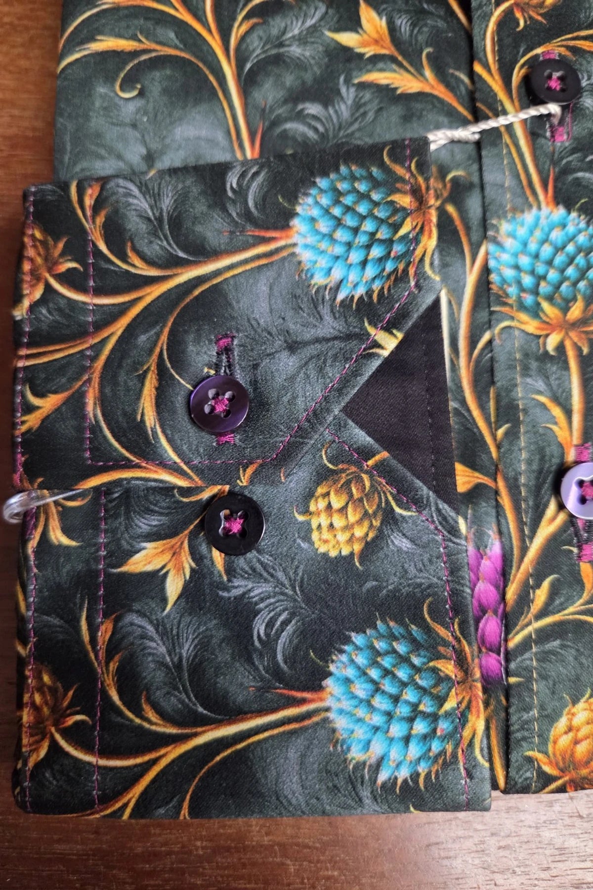 Claudio Lugli Highland Thistles Print Men's Shirt