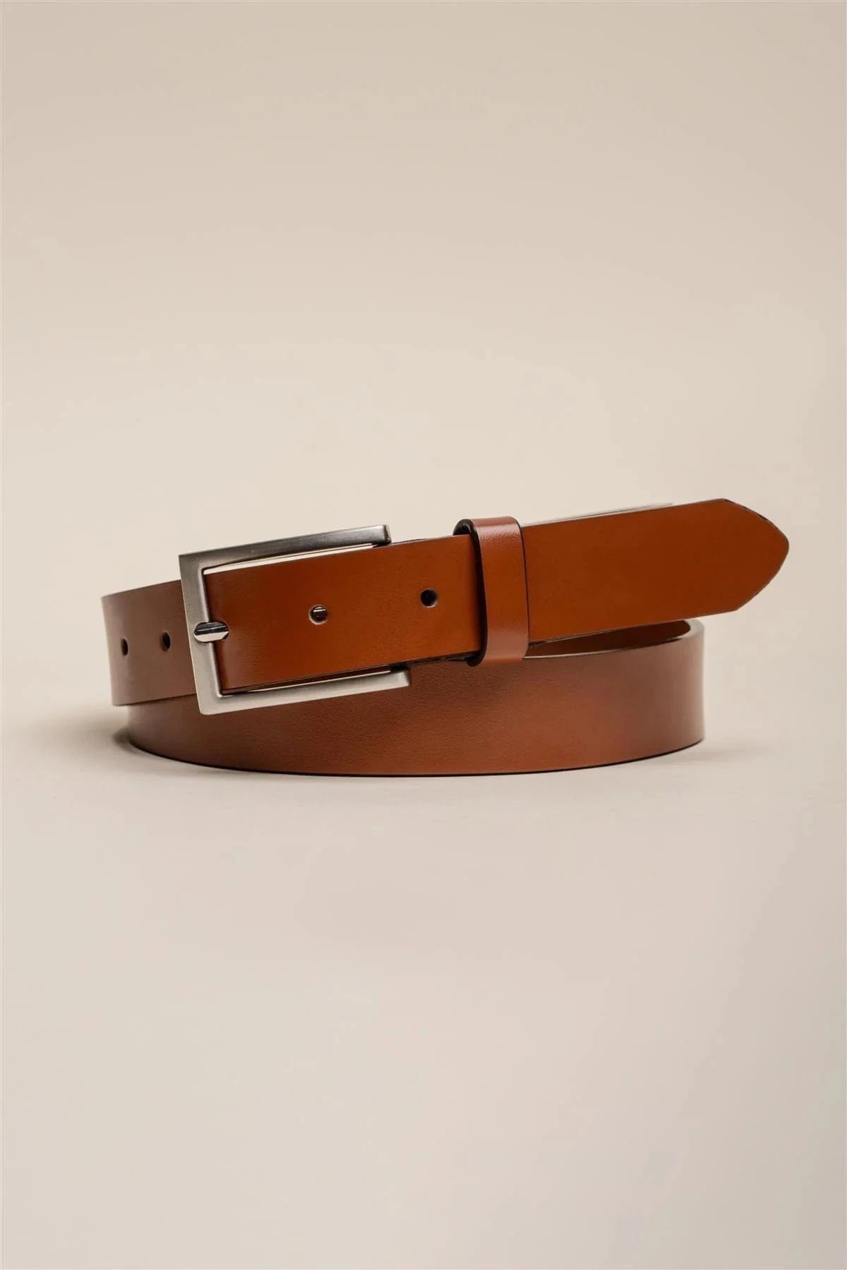 CAVANI TAN SMOOTH LEATHER BELT