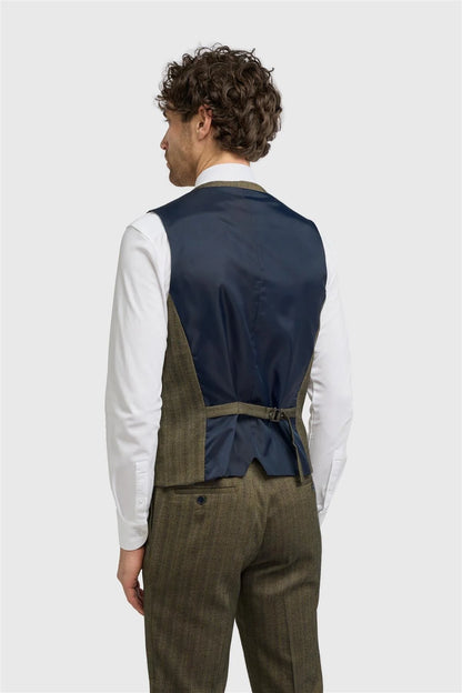 Cavani Damon Sage Tweed Waistcoat