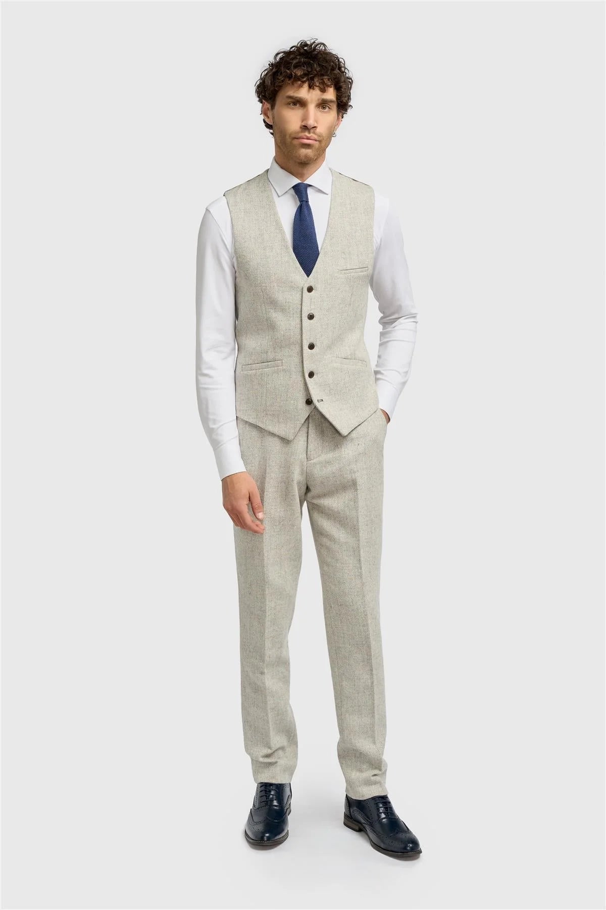 Cavani Thomas Pearl Tweed Waistcoat