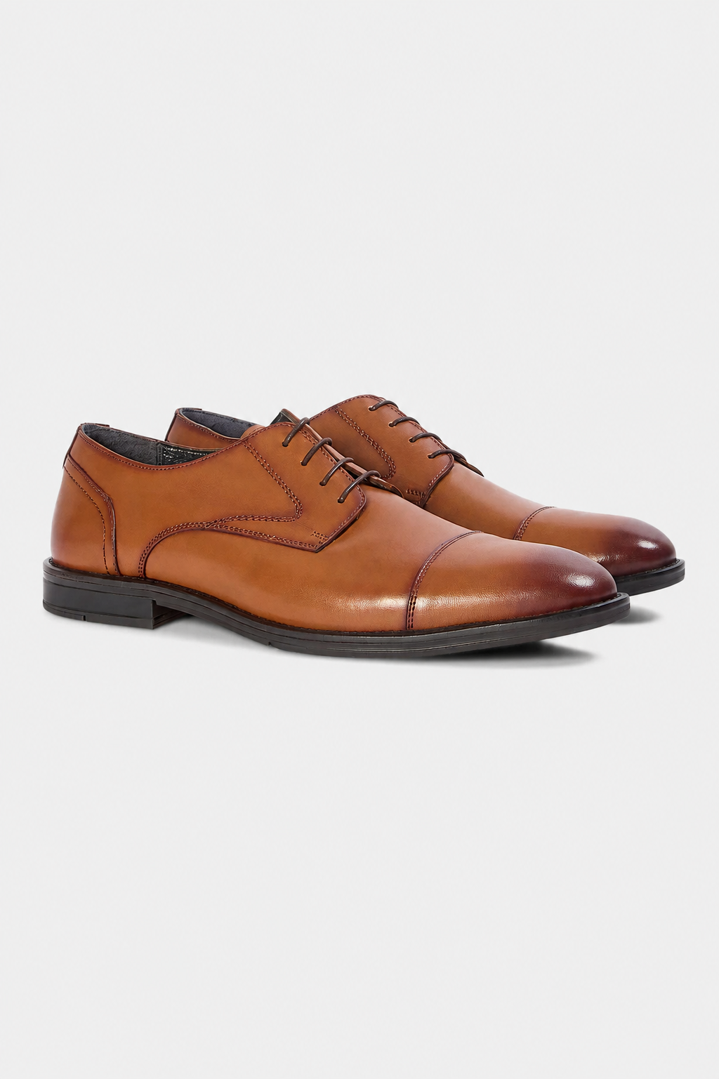 Paul Andrew Regent Tan Leather Oxford Shoes