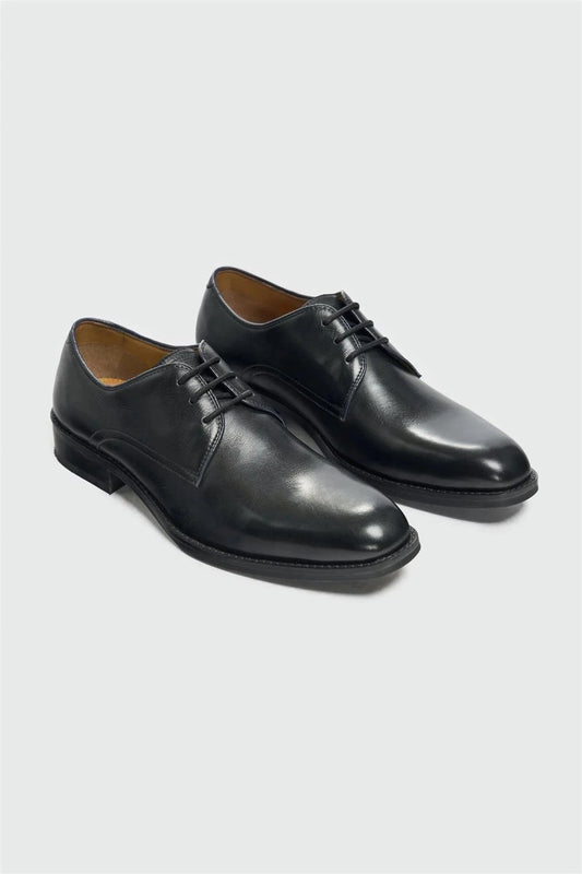 CAVANI TAYLOR BLACK LEATHER SHOES
