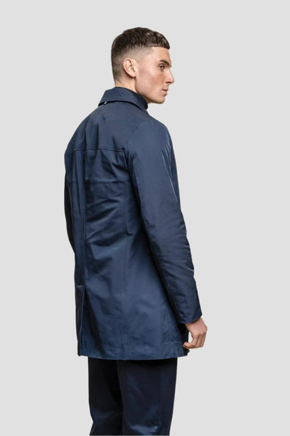 BARRACUDA NAVY COLLARD COAT