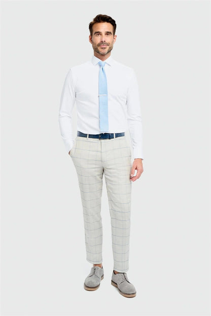 GABRIEL SLATE TAILORED FIT TROUSERS