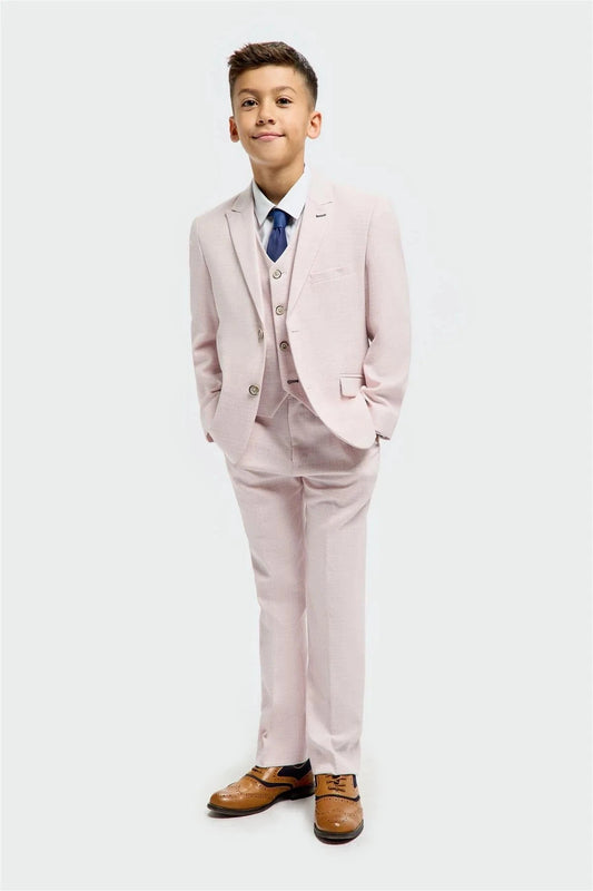 BOYS TROPEZ MAUVE 3-PIECE SUIT