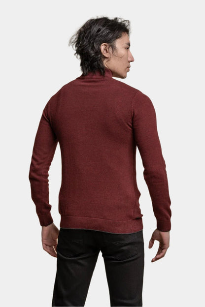 KYLE WINE HALF ZIP KNIT