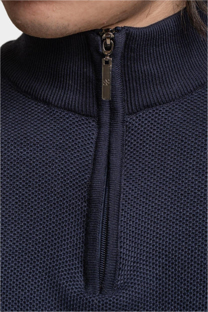 KYLE NAVY HALF ZIP KNIT