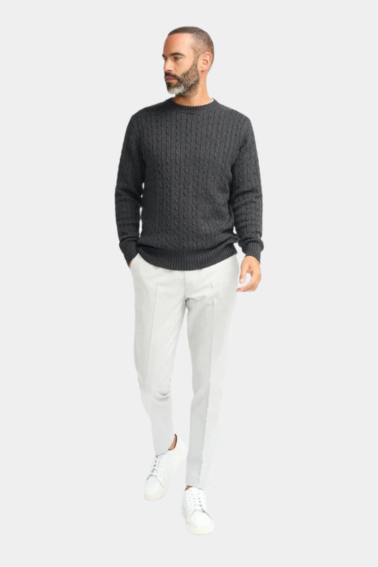 FOSTON CHARCOAL WOOL JUMPER