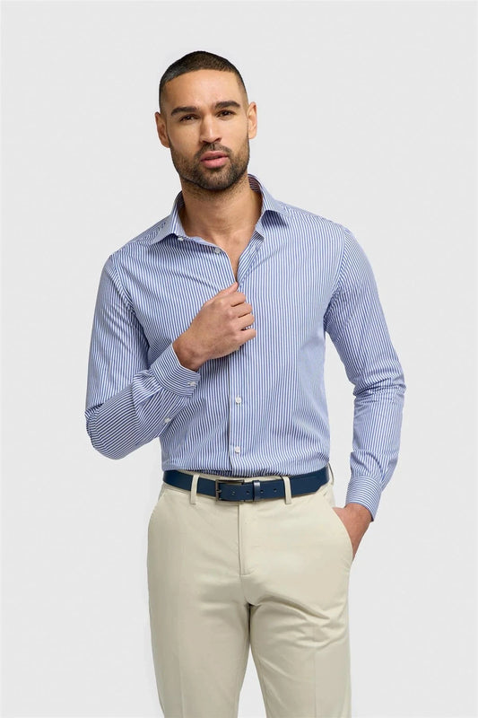 CAVANI ARGIRO NAVY STRIPE SHIRT
