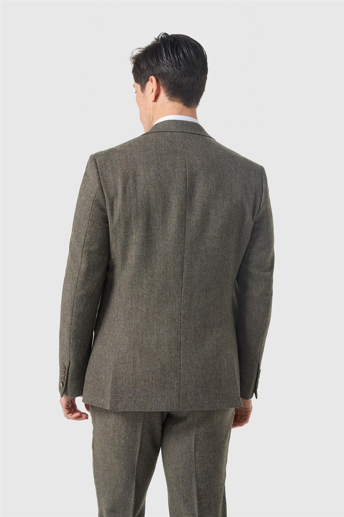 Cavani Thomas Sage Tweed Three Piece Suit