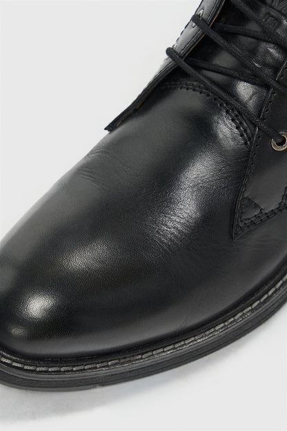 Cavani Austin Black Leather Boots