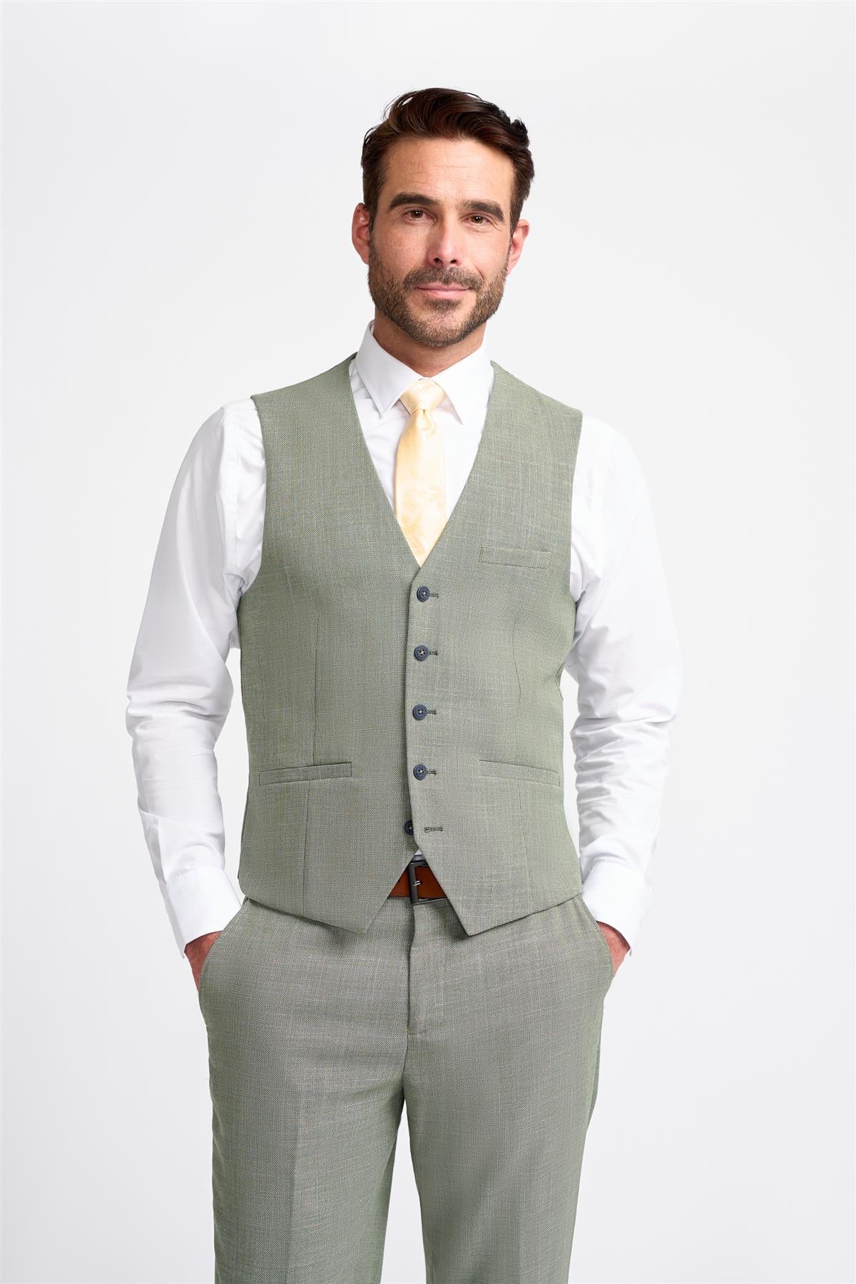 Cavani Miami Sage Waistcoat