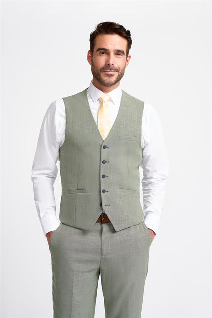 Cavani Miami Sage Waistcoat
