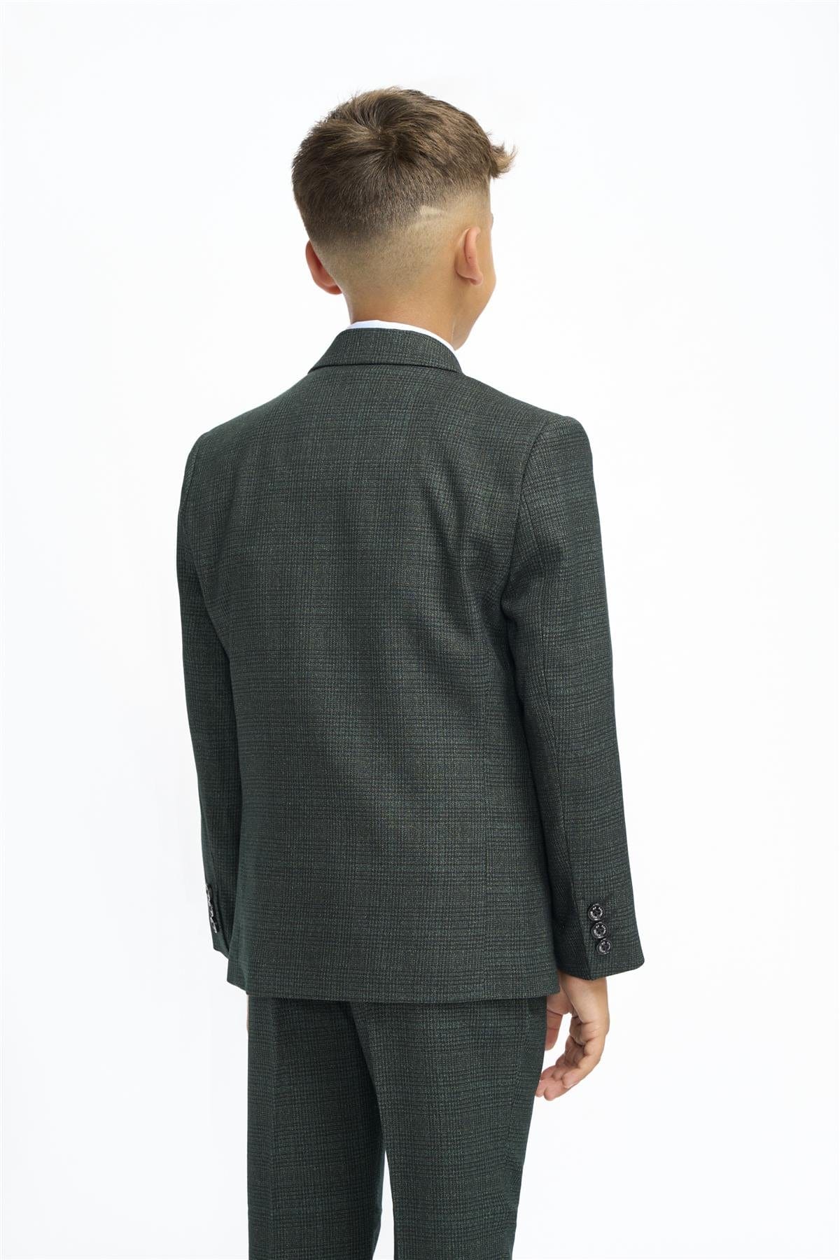 CARIDI BOYS OLIVE 3 PIECE SUIT