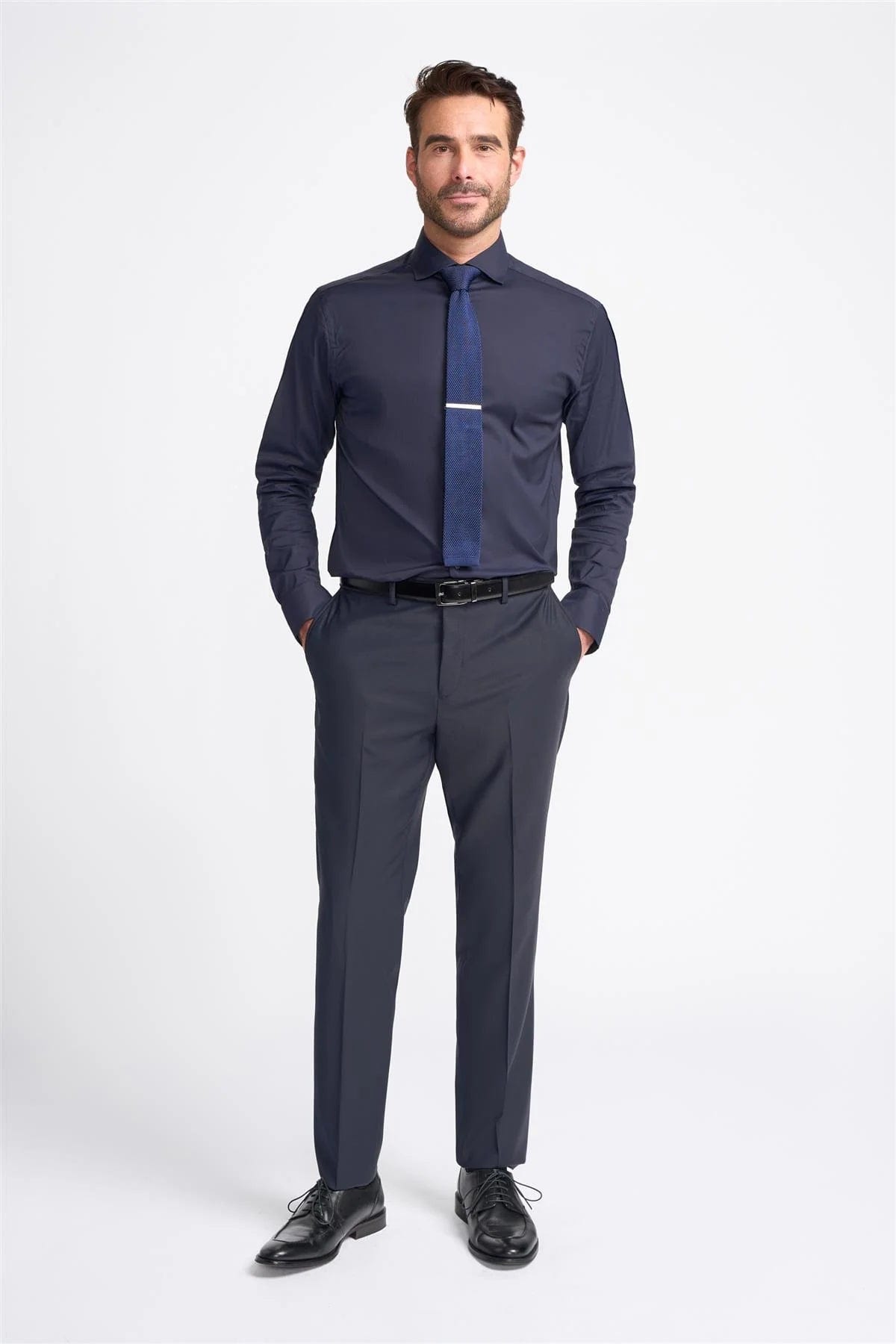 BOND MIDNIGHT NAVY SLIM TROUSERS