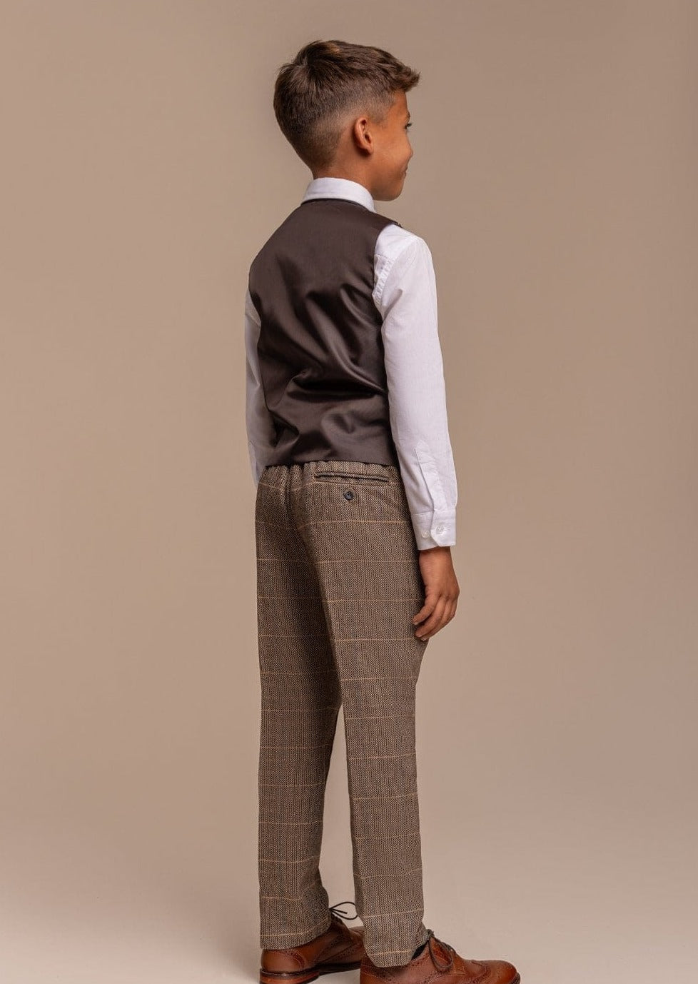 Wholesale 5-Piece Boys Suit Set with Vest Shirt Jacket Pants and Bowti 5-8Y  Terry 1036-5741 Boys Sets Terry
