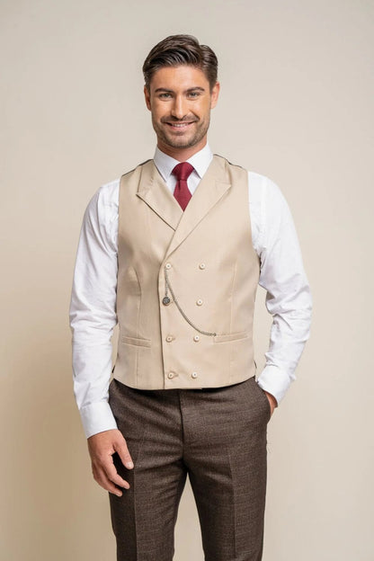 CARIDI BROWN SUIT WITH LENNOX WAISTCOAT