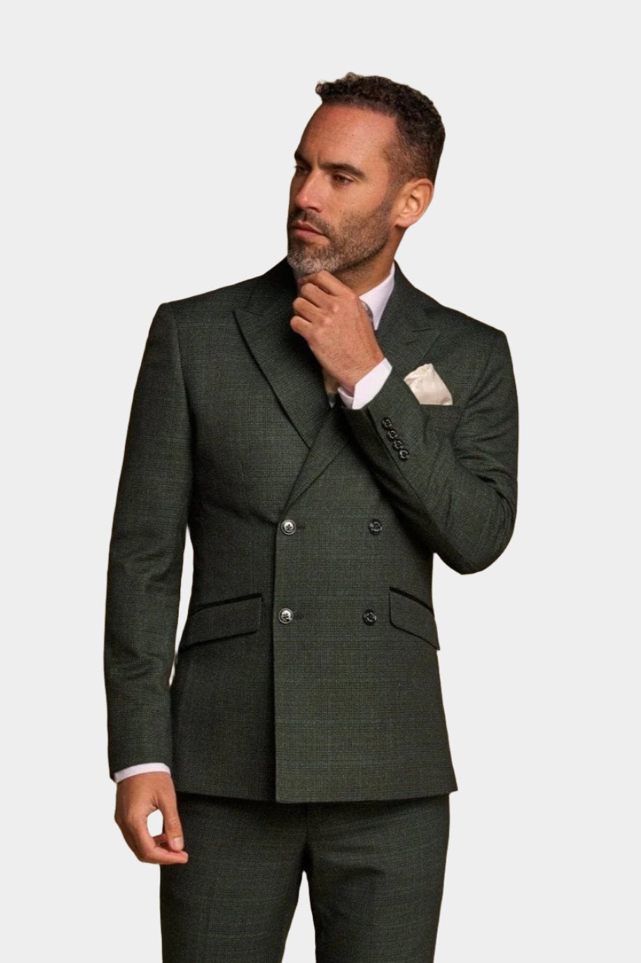 Caridi Olive Double Breasted 2-Piece Suit | Menz Suits