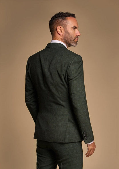 CARIDI OLIVE DOUBLE BREASTED 2-PIECE SUIT