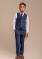 CARNEGI BOYS BLUE TWEED 3 PIECE SUIT