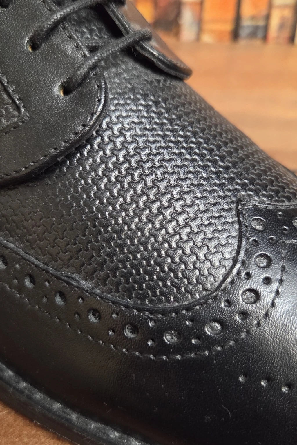Cavani Orleans Black Leather Shoes
