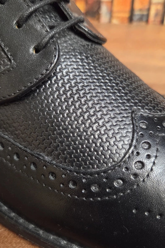 Cavani Orleans Black Leather Shoes