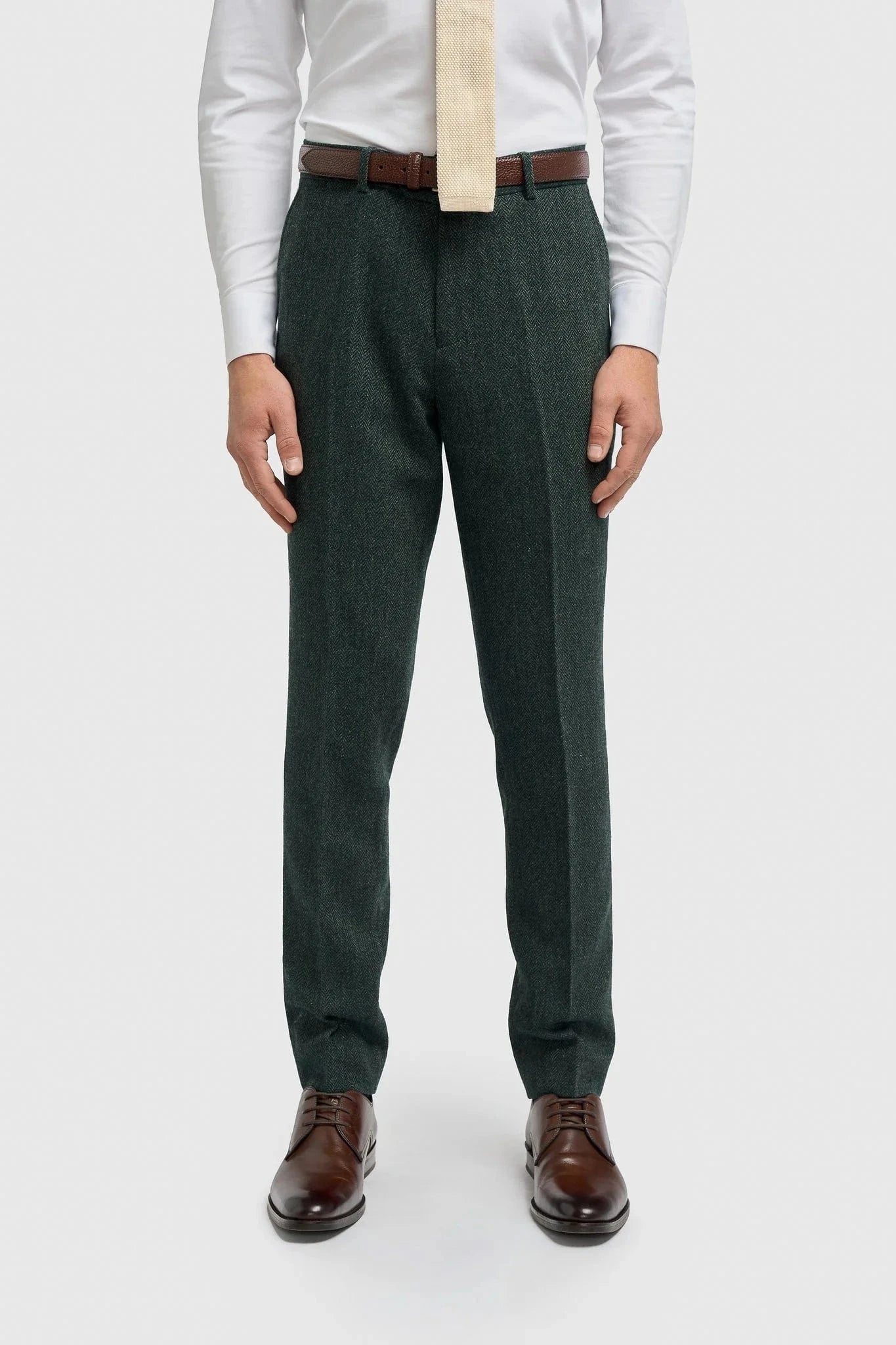 Cavani Thomas Lush Olive Tweed 3-Piece Suit