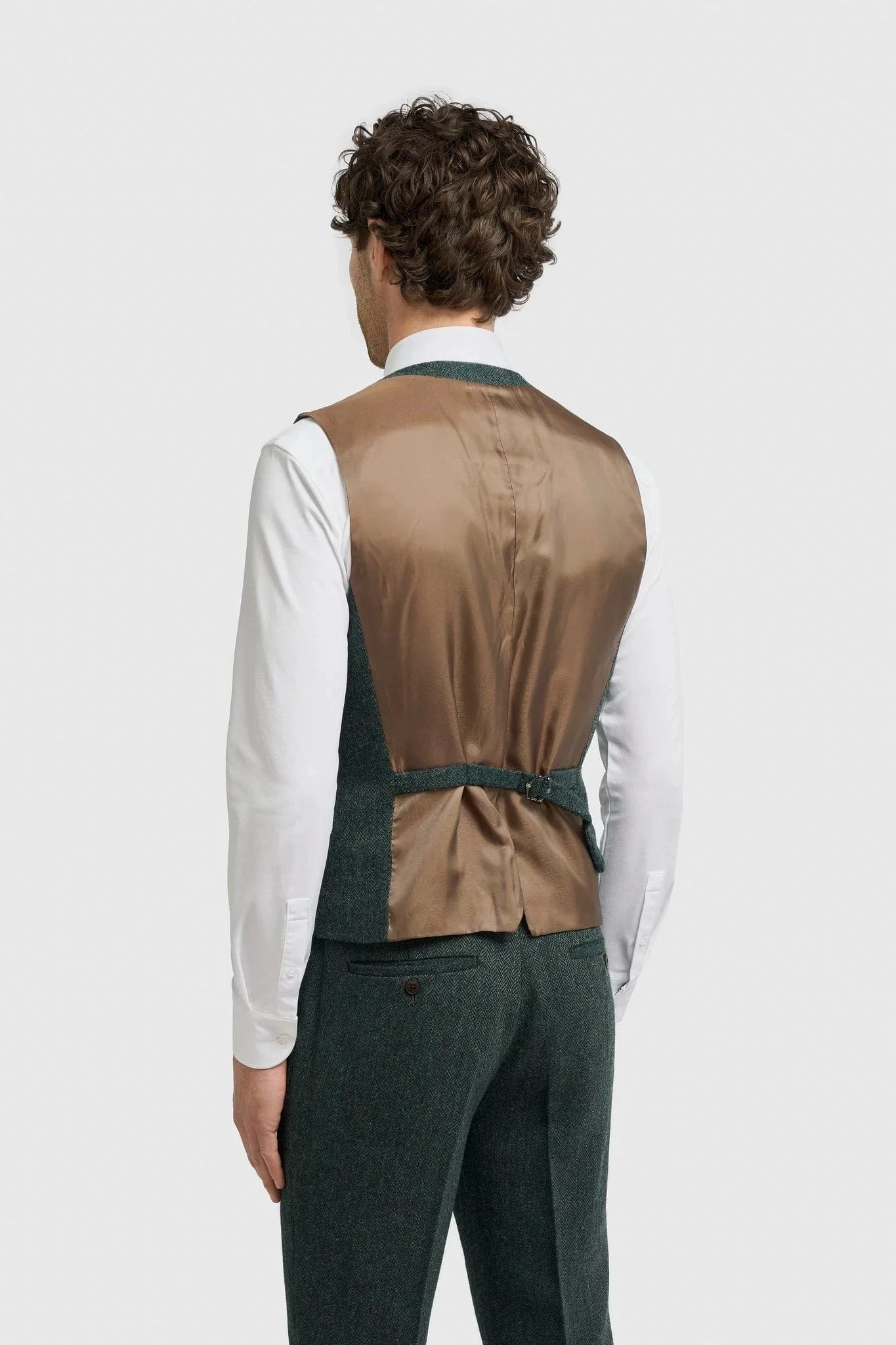 Cavani Thomas Lush Olive Tweed 3-Piece Suit