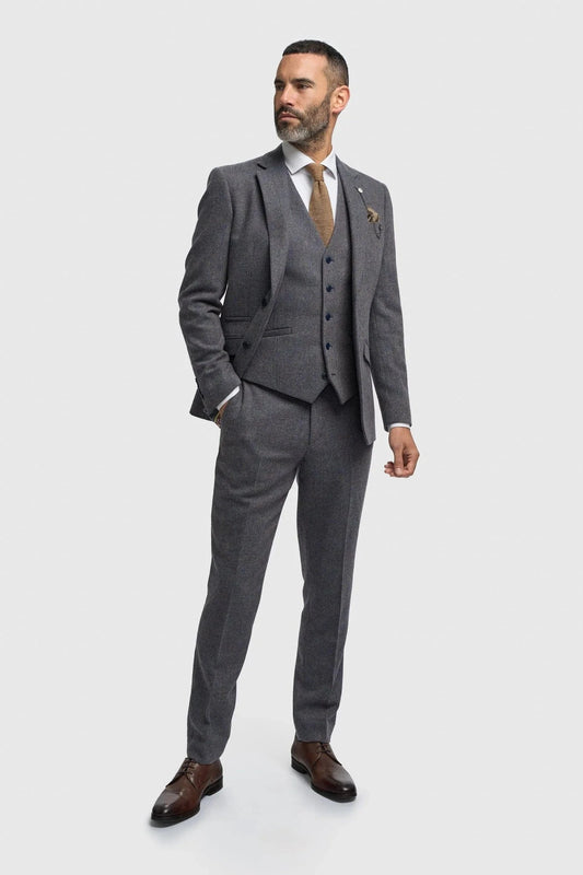 Cavani Thomas Savoy Tweed Three Piece Suit