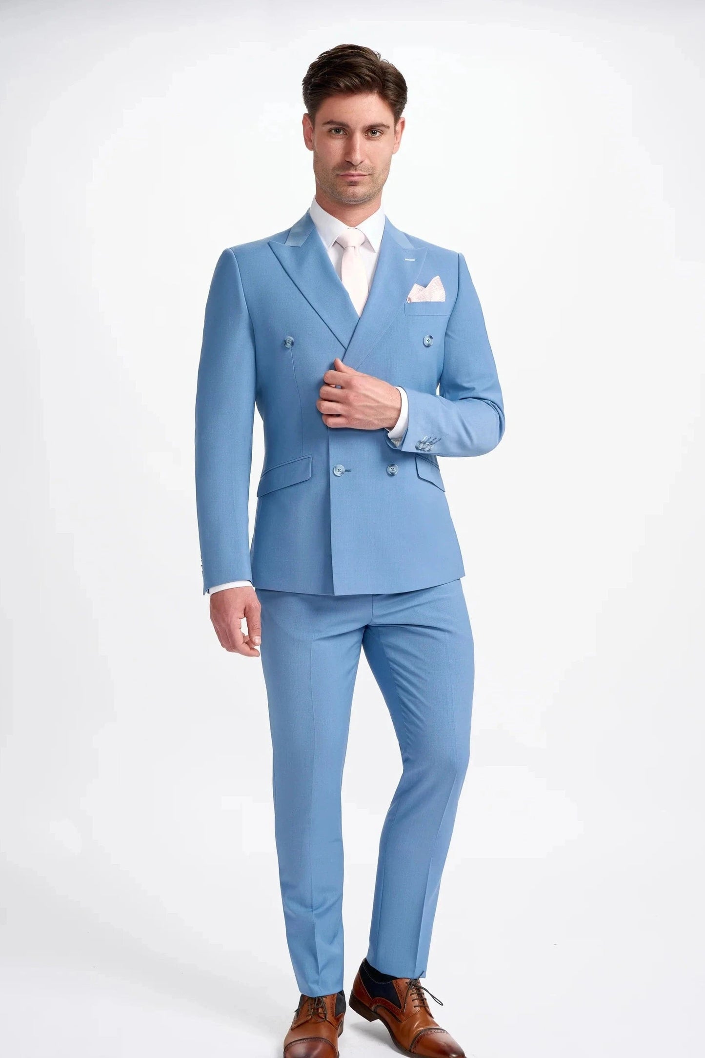 BOND OCEAN BLUE DOUBLE BREASTED 2-PIECE SUIT