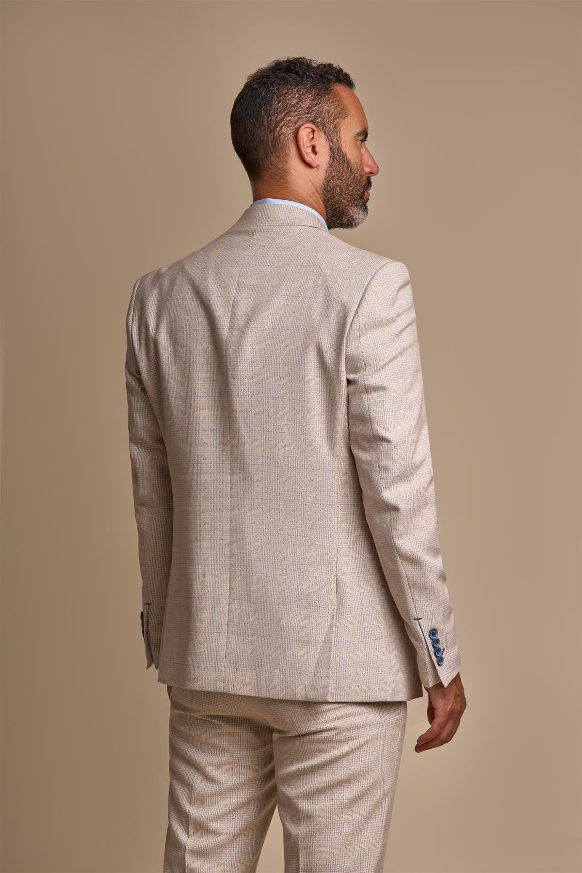 CARIDI BEIGE CHECK BLAZER